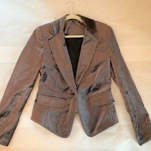 Free People Grey Velvet Jacket Size S